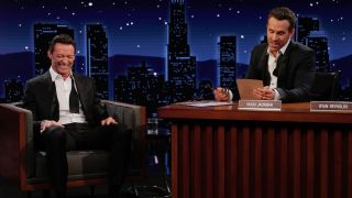 guest hosts Ryan Reynolds and Hugh Jackman at Jimmy Kimmel Live! July 24, 2024