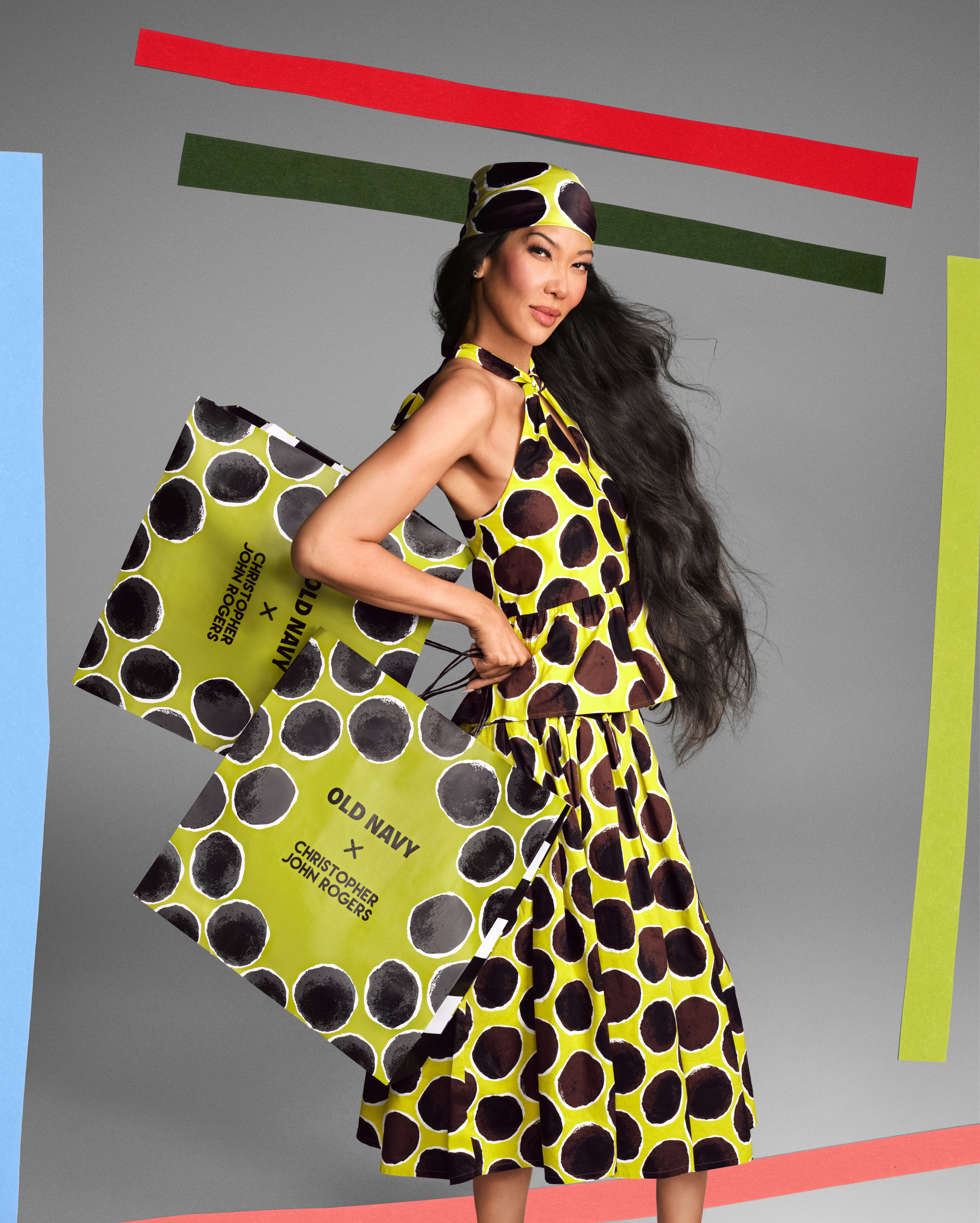 Kimora Lee wearing Old Navy x Christopher John Rogers