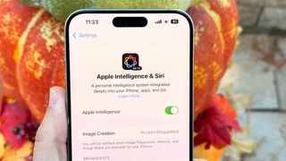 Apple Intelligence logo on iPhone