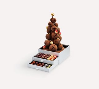 ‘The Christmas Tree’ with drawers, in the chocolate collection