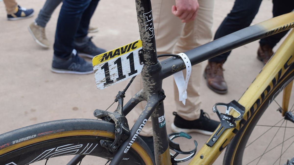 Specialized produced this pro-only rim brake version of the Roubaix frameset for the Bora-Hansgrohe and Quick-Step Floors team