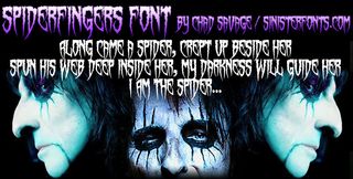 Spiderfingers font image