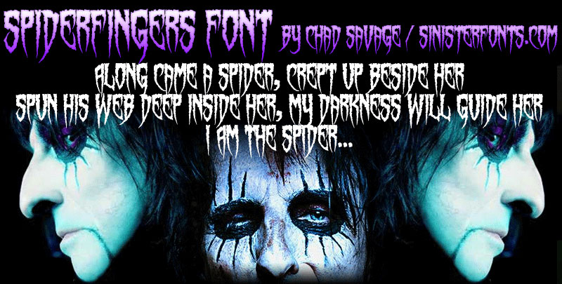 Free Halloween fonts: Spiderfingers