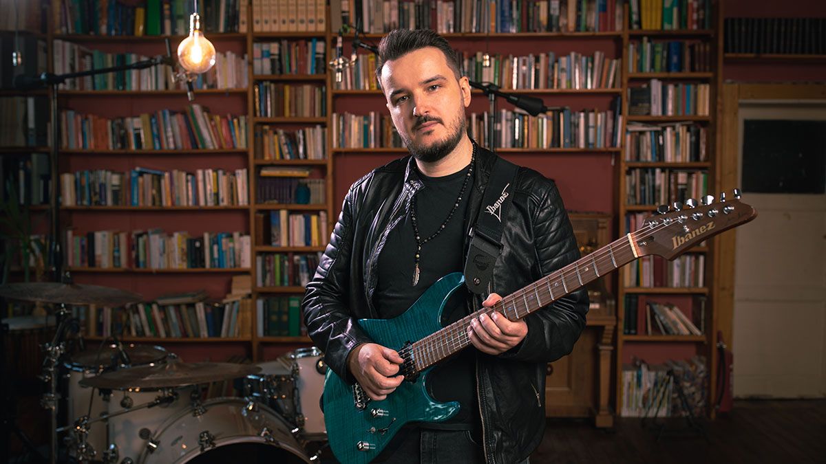 Martin Miller with his signature Ibanez