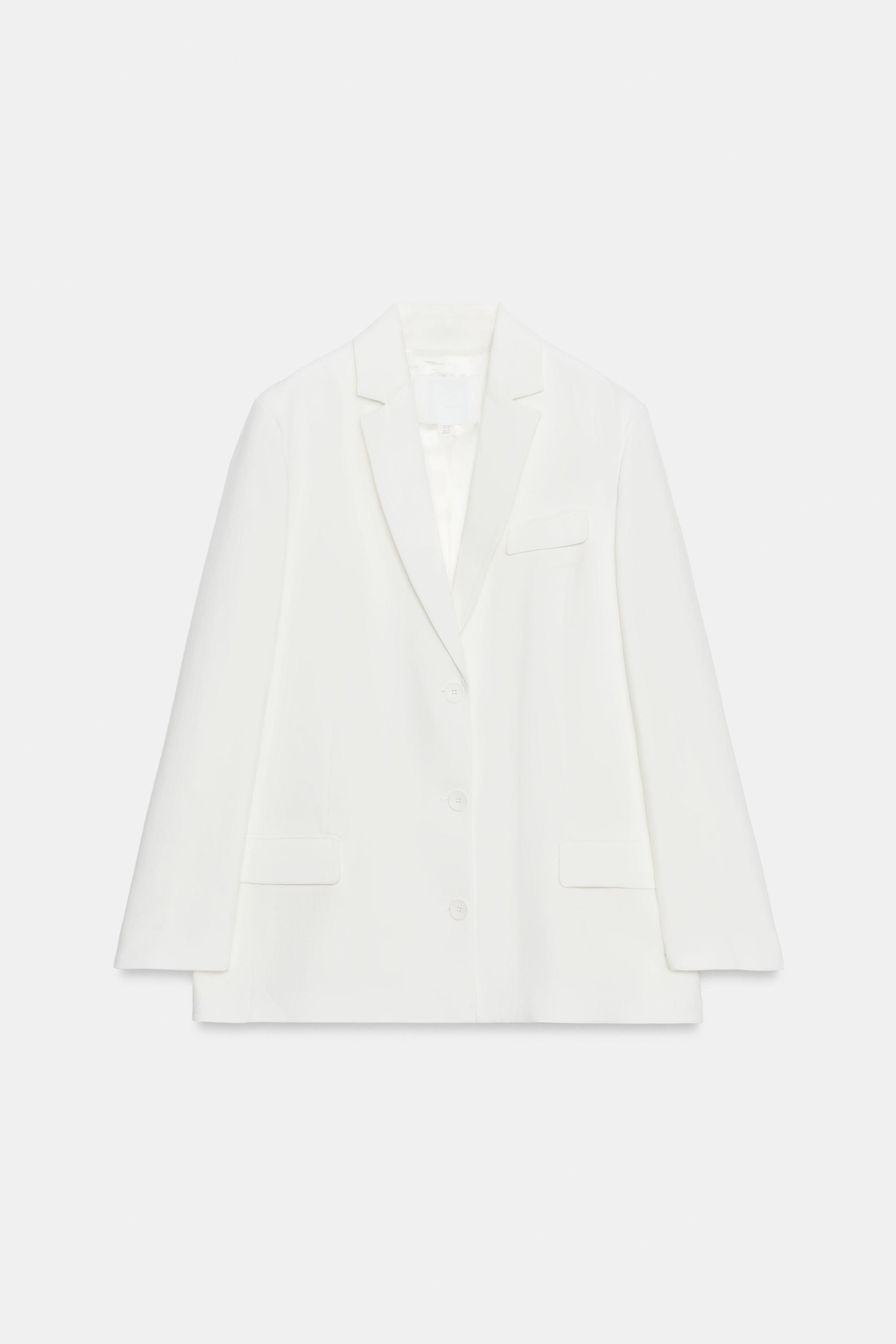 Zw Collection Straight-Fit Blazer - White - Xs