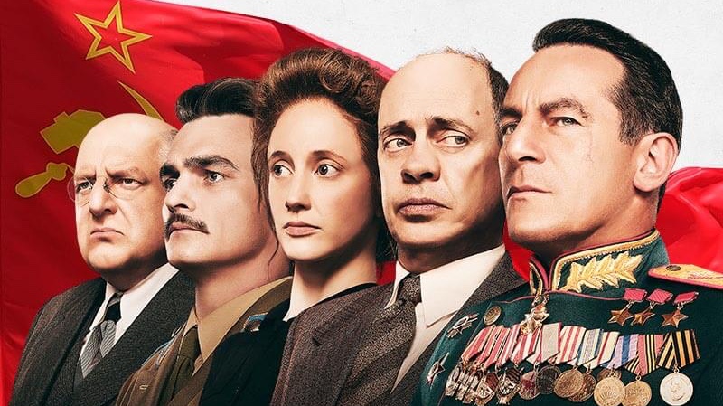 the characters of The Death of Stalin in the poster