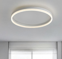 Hoop-shaped LED flush light
Slightly smaller, this hoop is a simple and budget-friendly way to achieve this look in your own bedroom. Perfectly placed above the bed, this light fitting is available in different glows, from a warm white to a more golden yellow, giving a real soft glow to your room.