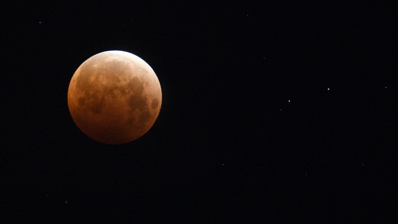 The total lunar eclipse as seen over Chico, California, on May 26, 2021, by Patrick T. Fallon.