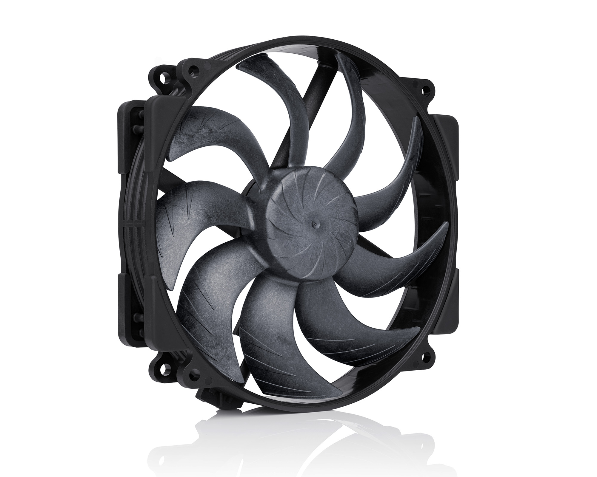 The Noctua NF-A14x25r chromax black 140mm round frame fan