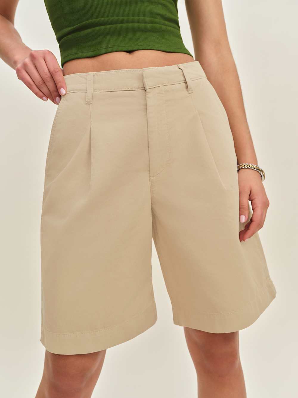 Malia Mid Rise 10" Trouser Twill Shorts