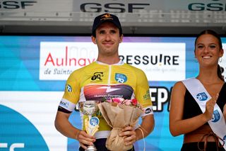 Scott McGill (Human Powered Health) wore the held the points classification leader's jersey in the early half of the four-day Tour Poitou-Charentes