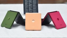 Motorola Razr and Razr Plus 2024 folded and open in various colors
