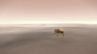 Mars InSight lander descent art