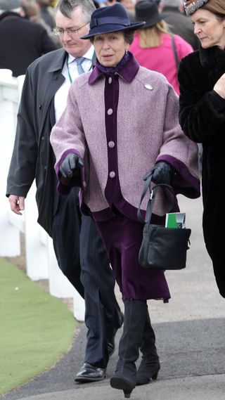 Princess Anne attends Ladies Day, the second day of the Cheltenham Festival at Cheltenham Racecourse on March 16, 2016