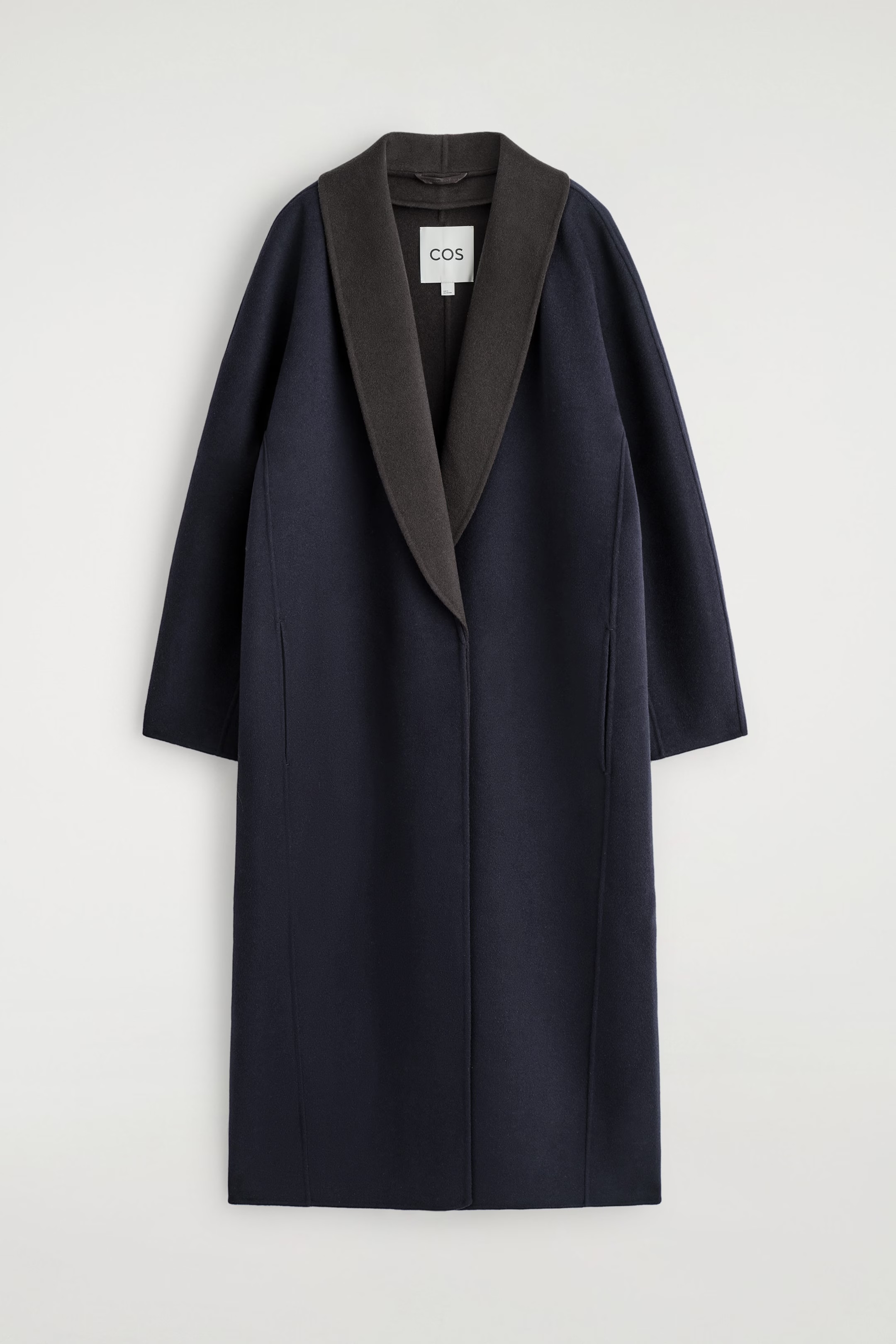 Cos double-faced wool shawl coat