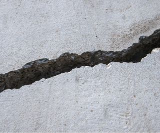 Crack in concrete patio