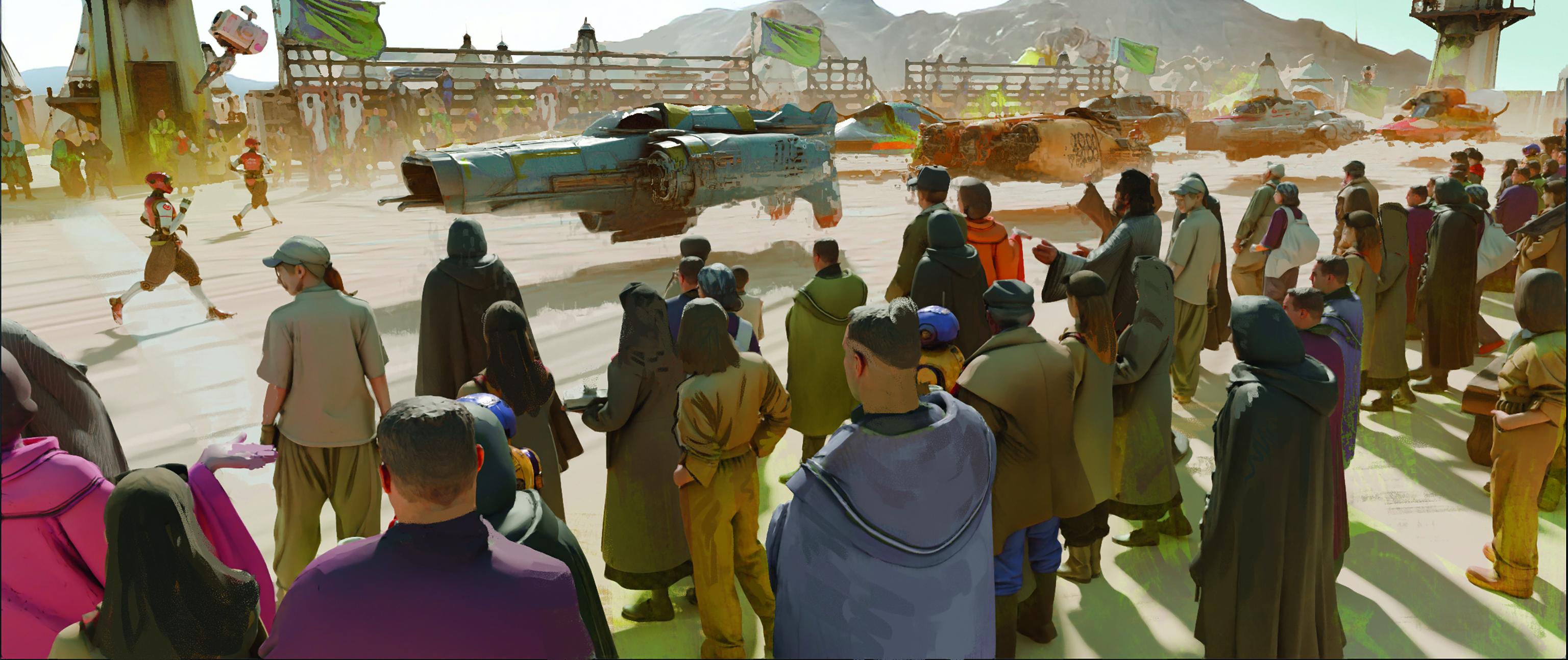A Sony concept artist reveals how he uses 3D and 2D tools to place the viewer trackside in a futuristic scene.