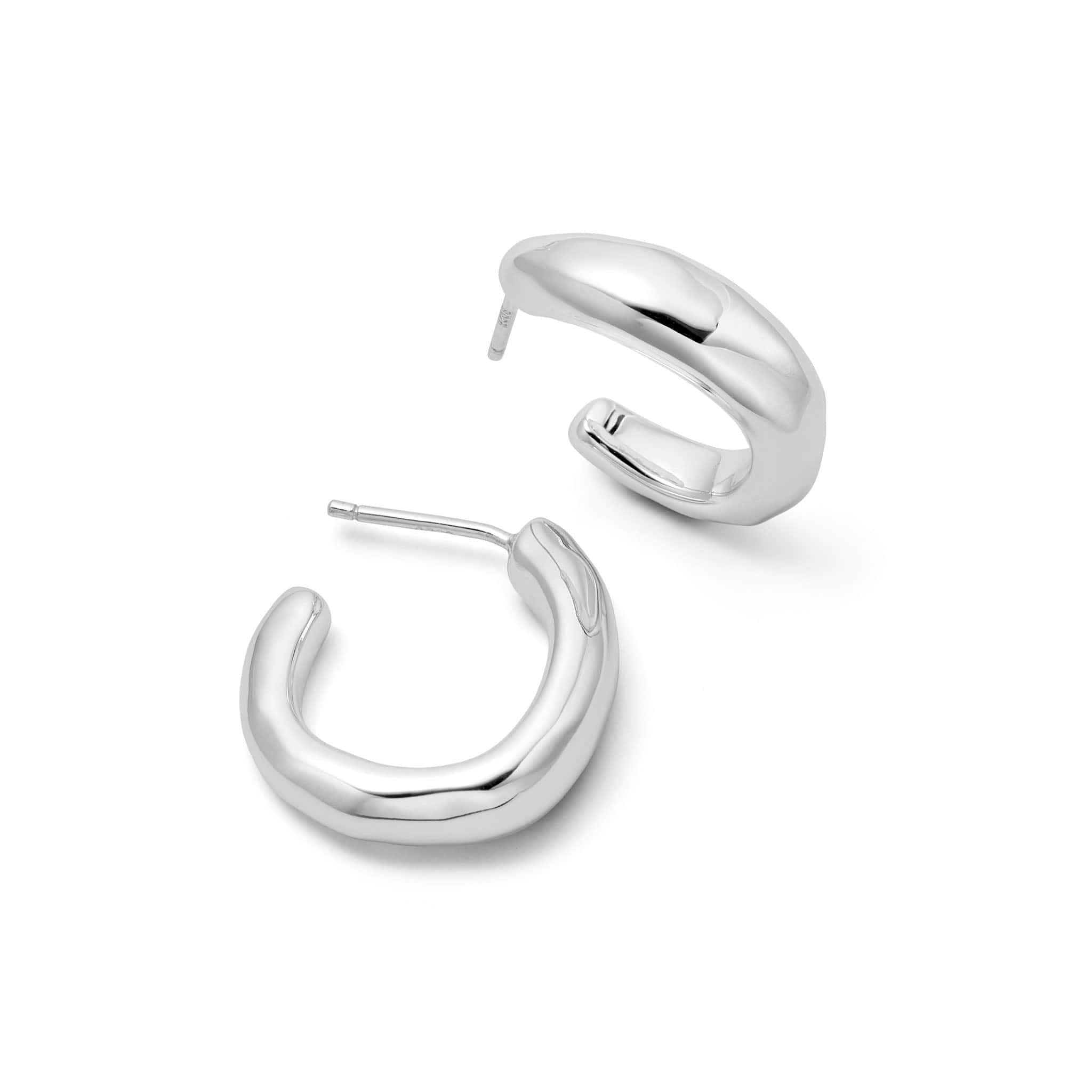 Est&amp;eacute;e Lalonde Chunky Organic Hoop Earrings Sterling Silver