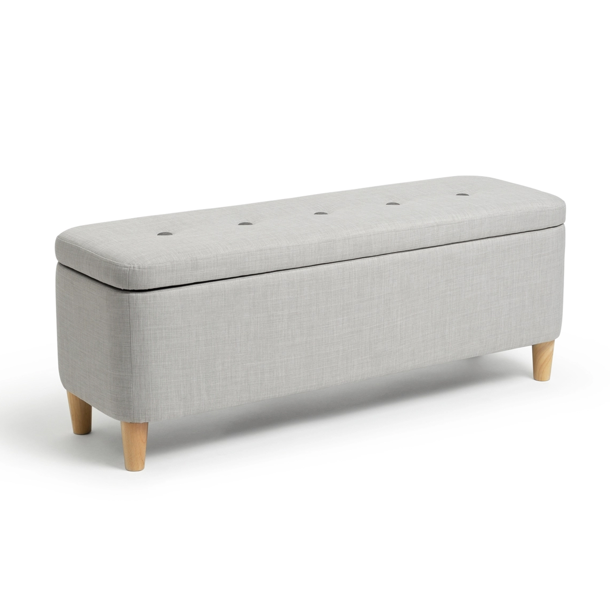 Habitat Aspen Fabric Storage Ottoman