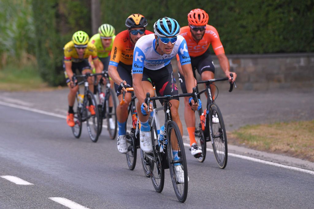 EREZEE BELGIUM AUGUST 19 Jenthe Biermans of Belgium and Team Israel StartUp Nation during the 41st Tour de Wallonie 2020 Stage 4 a 1994km stage from Blegny to Ereze 334m TourdeWallonie TRW2020 on August 19 2020 in Erezee Belgium Photo by Luc ClaessenGetty Images