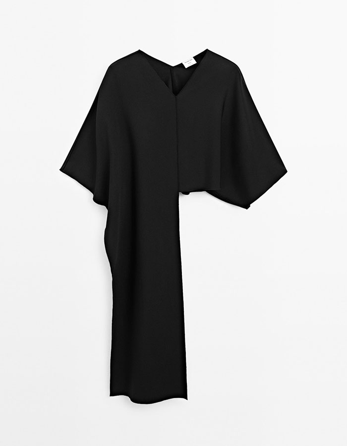 Cape-Style Blouse With Asymmetric Cut - Studio