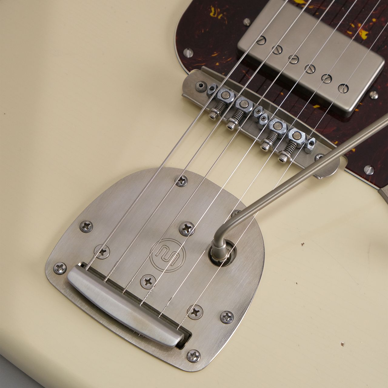 A photo of a Frank Brothers Sonar electric guitar