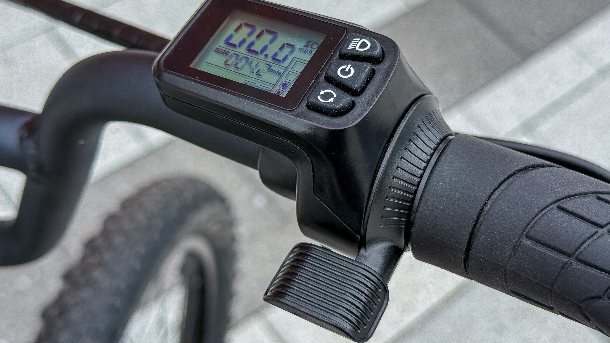 JackRabbit XG Pro bike handle controls.