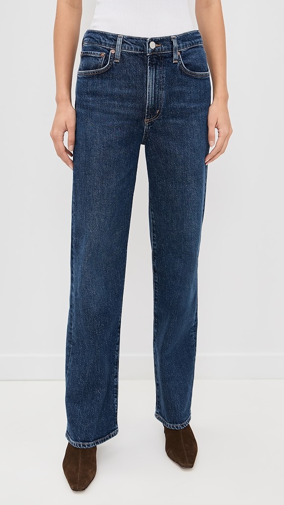 Agolde Harper Jeans Mid Rise Relaxed Straight Jeans