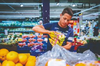 EF Education chef shopping for food