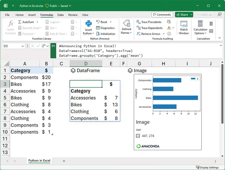 Microsoft Excel Python