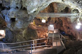 Excavations inside the Arene Candide Cave, overlooking the Mediterranean, uncovered a necropolis containing the remains of 20 adults and children.