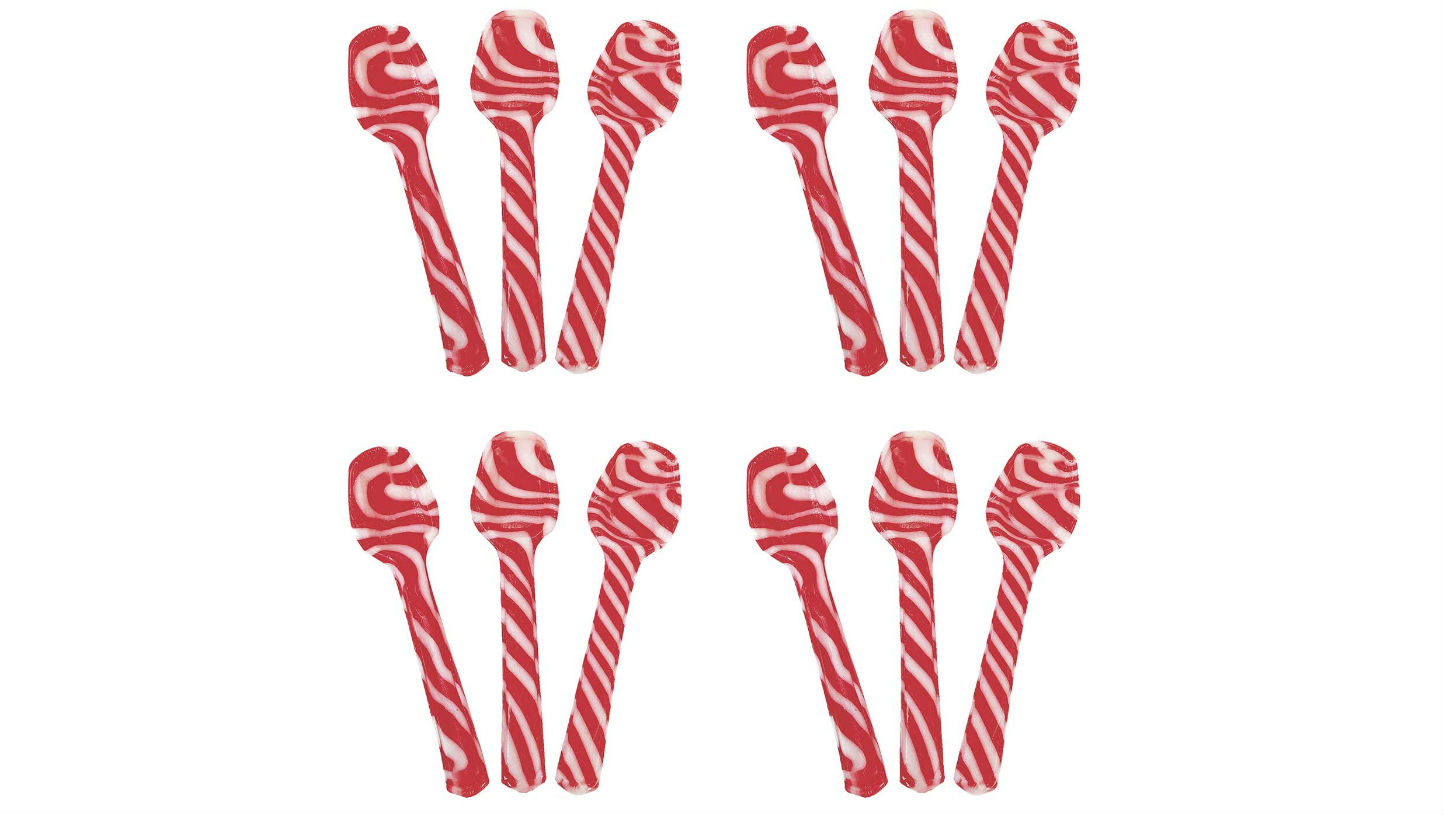 12 candy cane spoons