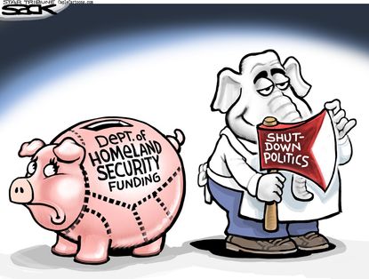 Political cartoon GOP Homeland Security