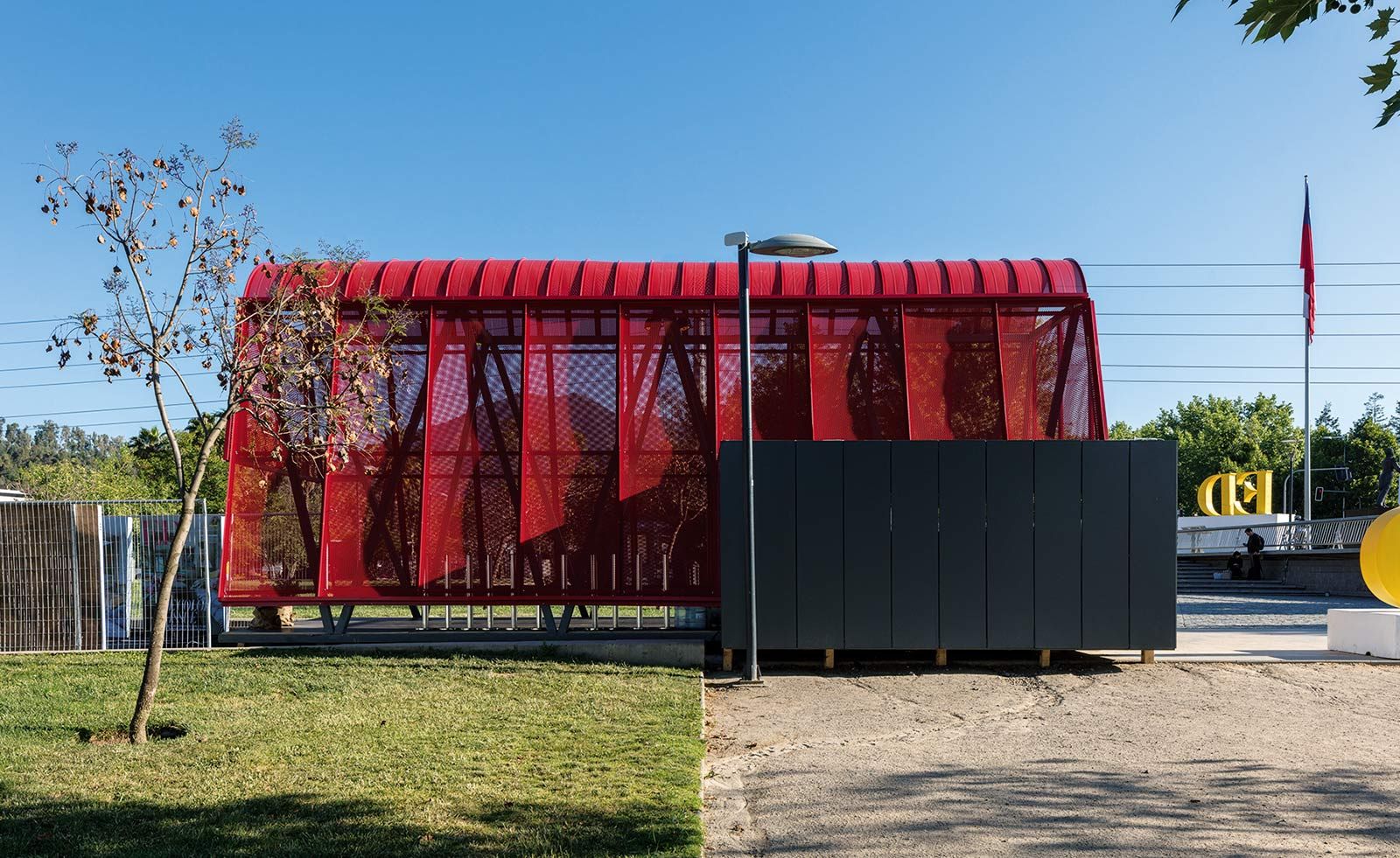 Red pavilion in Santiago