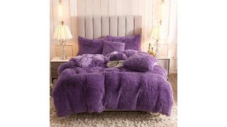 Uhamho faux fur velvet fluffy bedding