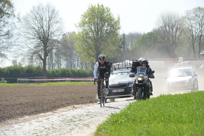 Fabian Cancellara on the Moulin de Vertain sector