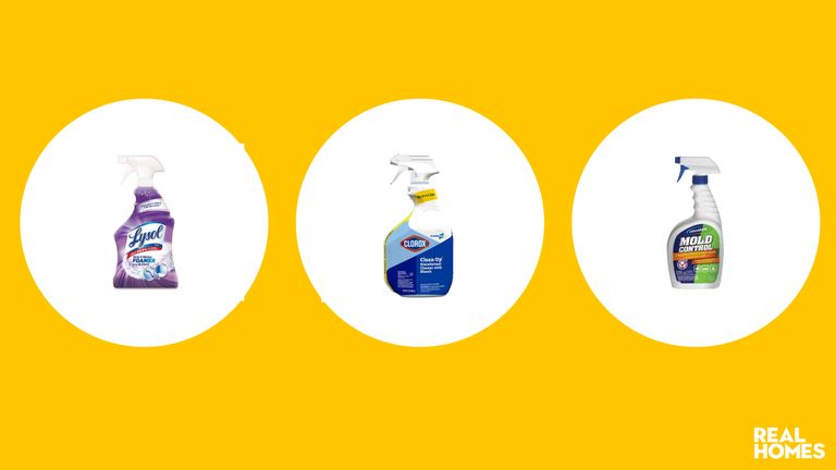 Best mold removers: Image of mold sprays on yellow background