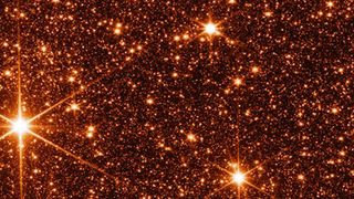 An image of the universe acquired by the James Webb Space Telescope