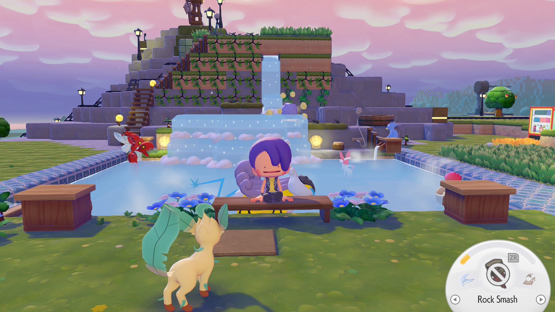 A screenshot from Pok&amp;eacute;mon Pokopia on the Nintendo Switch 2