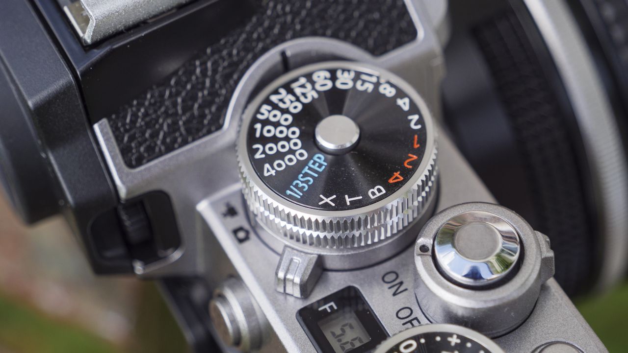The shutter speed dial on the Nikon Z fc