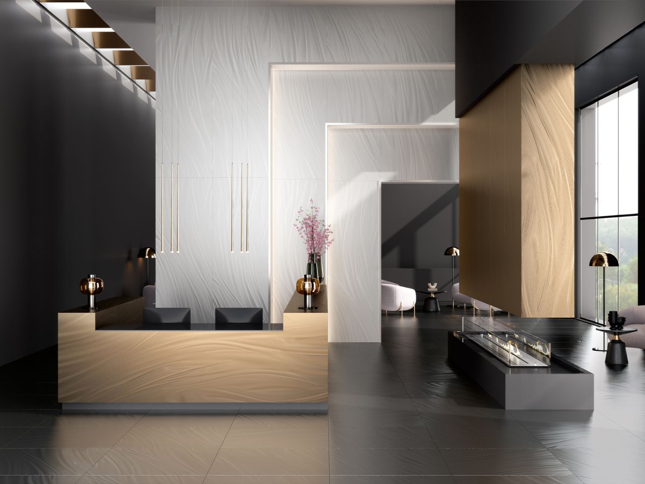 Interior design of reception and lobby