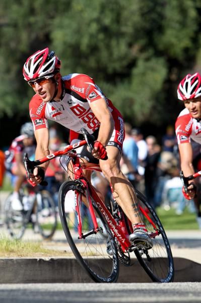 Andy Jacques-Maynes (Bissell) goes to the front to try to maintain his brother's lead.