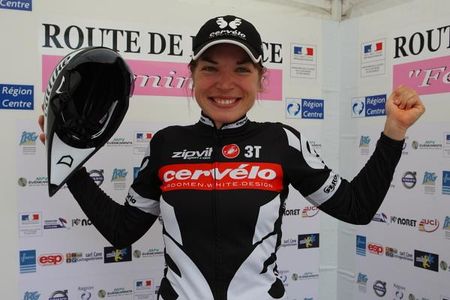 I WON! Sarah Duester (Cervelo Test Team) won the prologue from Annemiek Van Vleuten (Nederland Bloeit) and Olga Zabelinskaya (Safi-Pasta Zara).