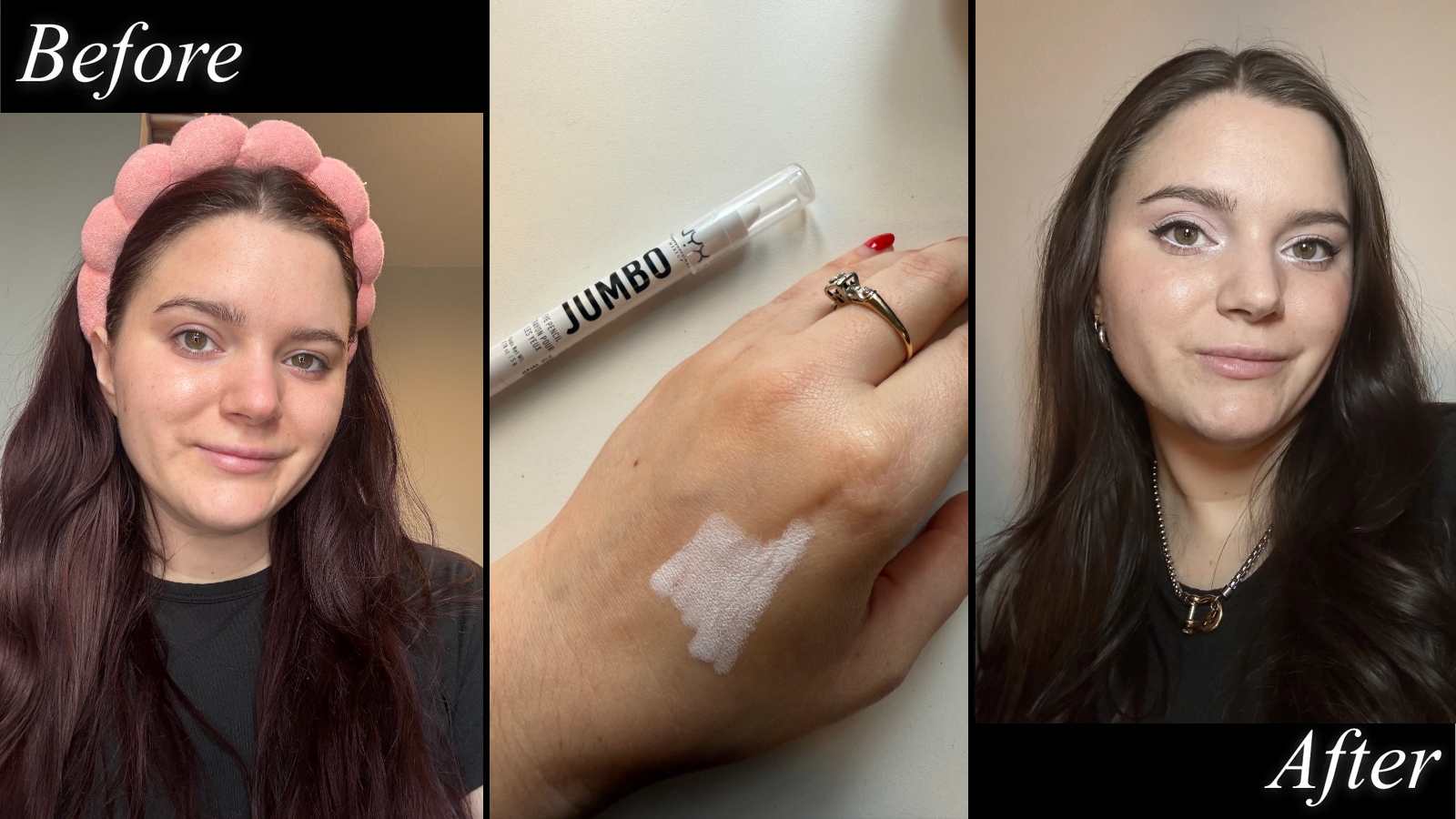 Brooke Knappenberger marie claire associate commerce editor tests the NYX Professional Makeup Jumbo Eye Pencil eyeshadow sticks