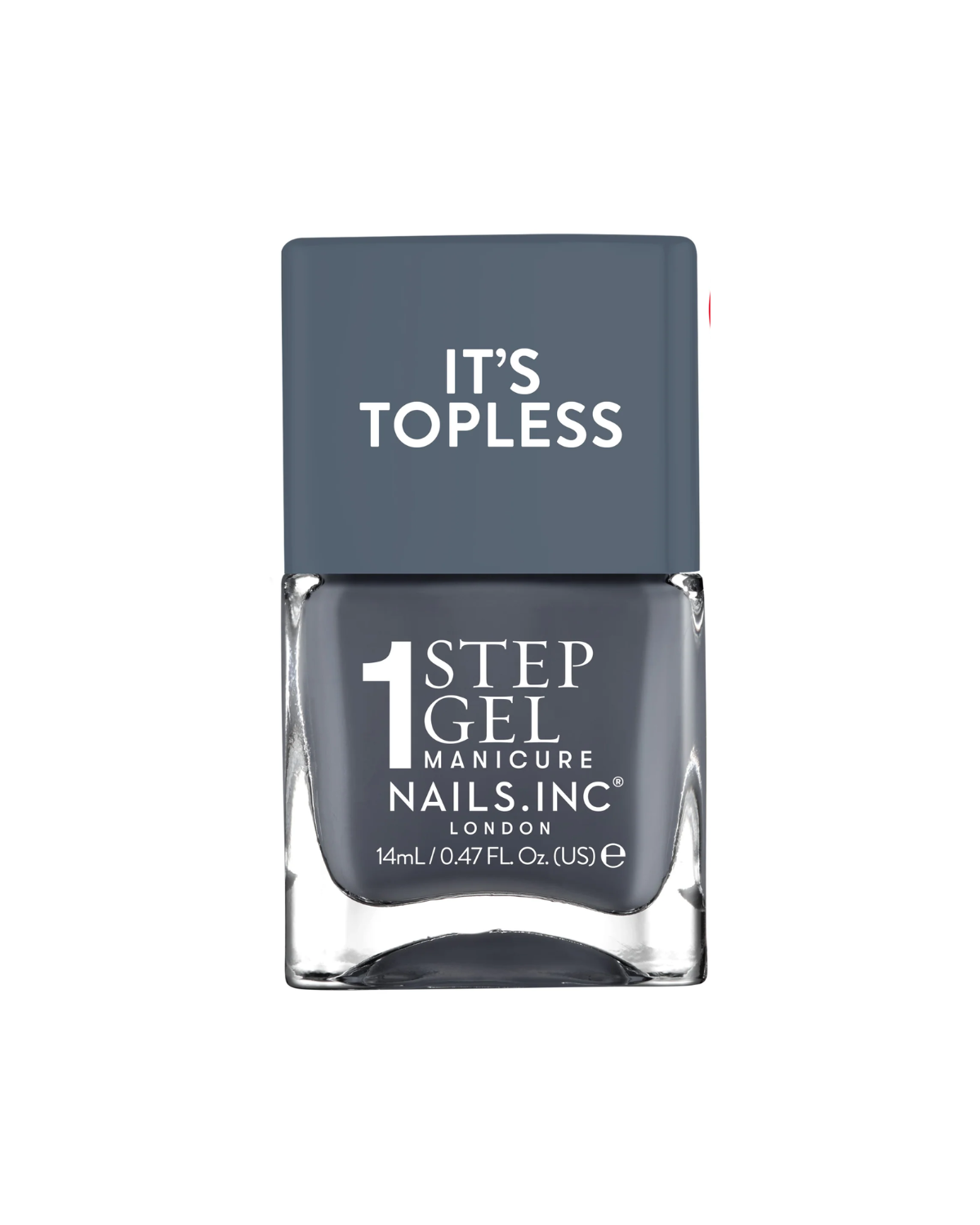A bottle of smoky gray Nails.INC nail polish.