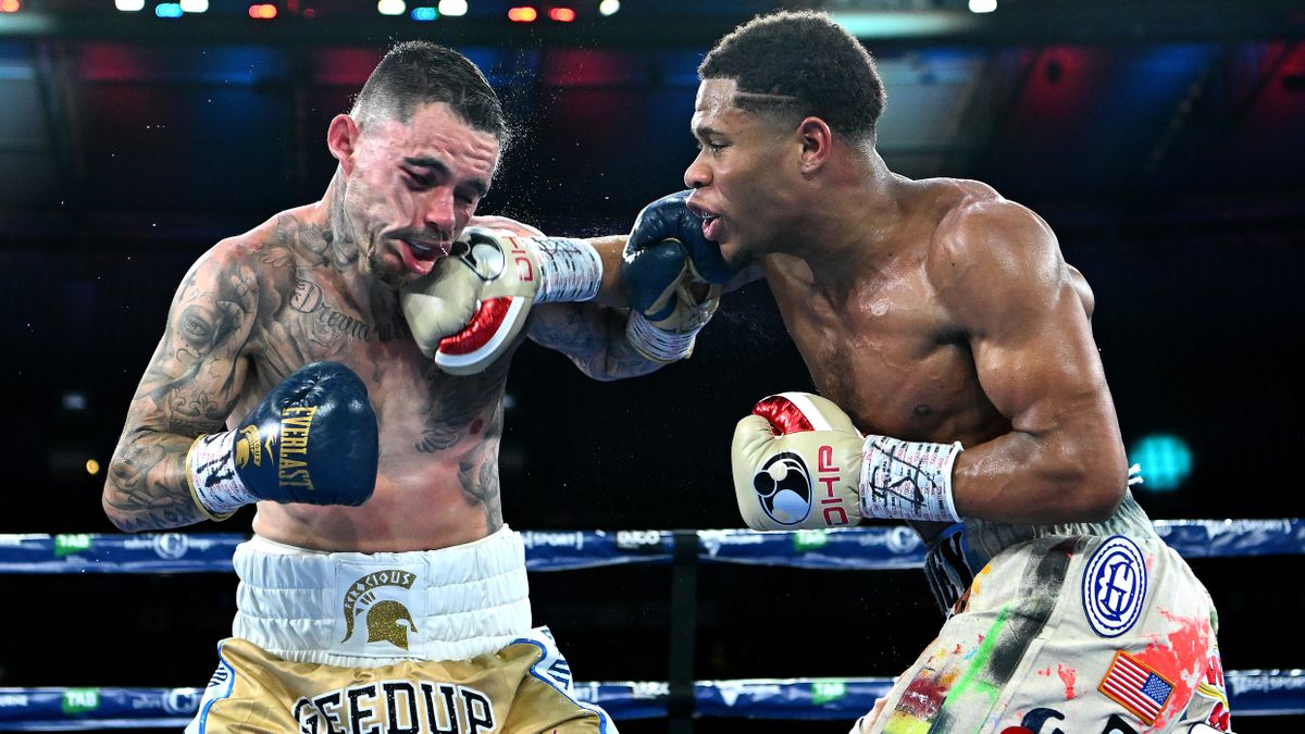 Devin Haney vs George Kambosos Jr in their first fight