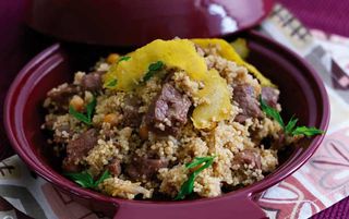 Slow-cooked Welsh Lamb Lemon and Mint Tagine