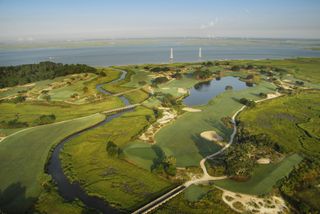 Aerial view of Sea Island's Seaside course