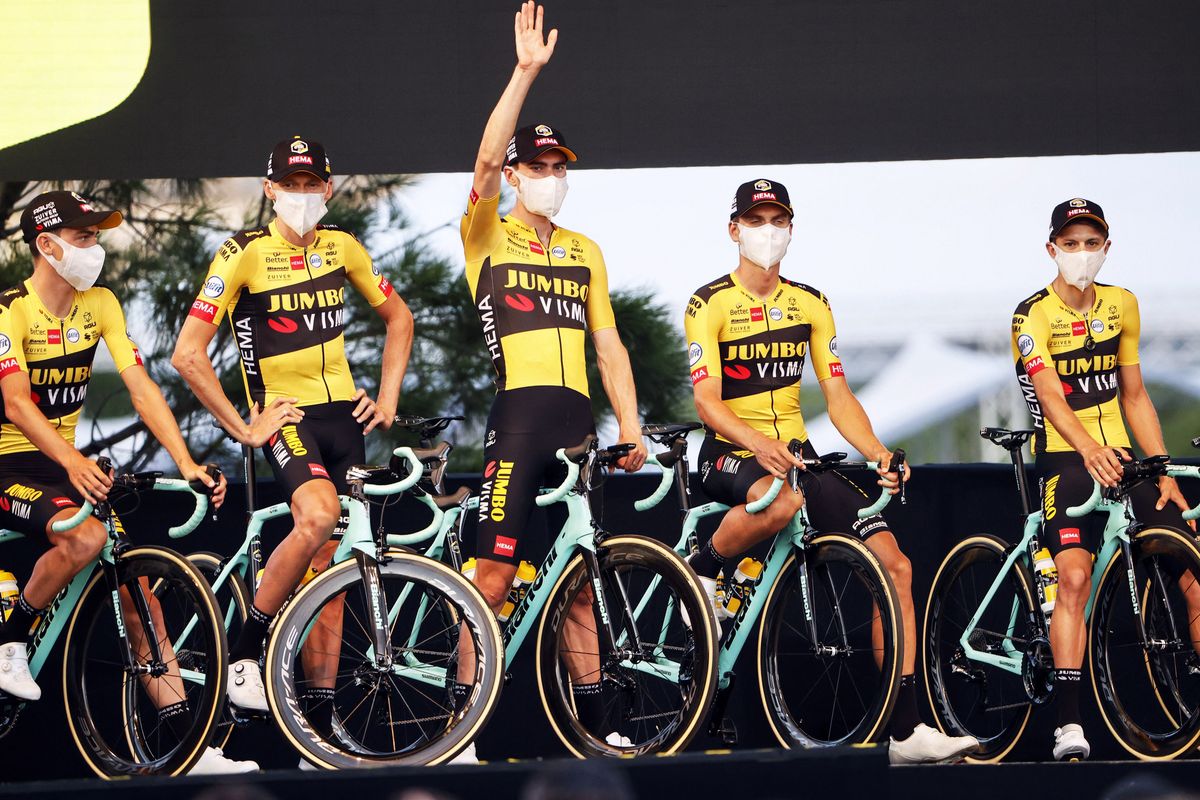 Tour de France 2020 - 107th Edition - Teams Presentation - 27/08/2020 - Robert Gesink (NED - Team Jumbo - Visma) - Tom Dumoulin (NED - Team Jumbo - Visma) - photo Jan De Meuleneir/PN/BettiniPhoto&Acirc;&copy;2020