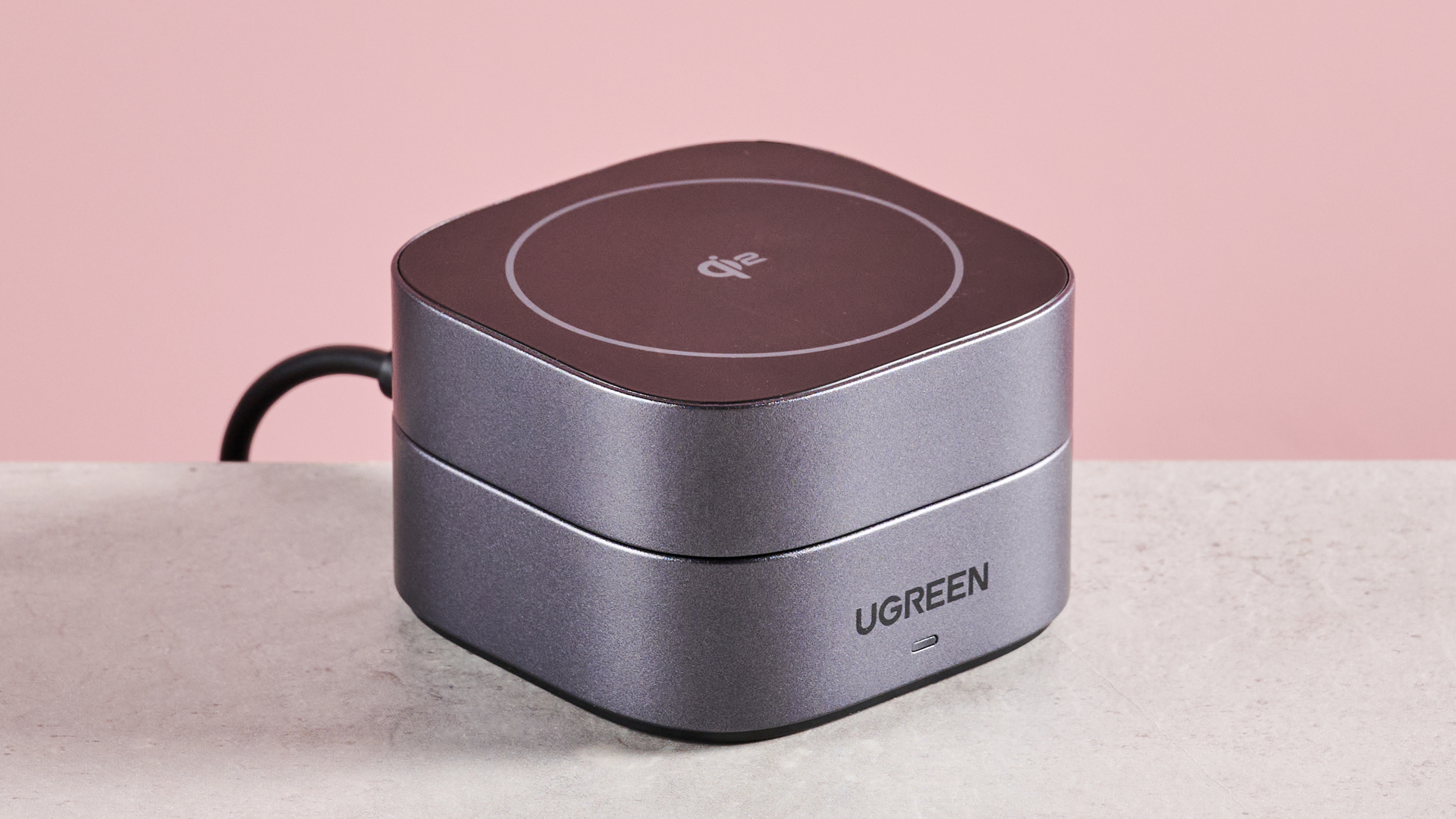 The 2-in-1 UGreen charger is folded down into a compact cuboid.